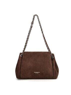 Slouchy Faux Suede Shoulder Bag Women Convertible Crossbody Handbag